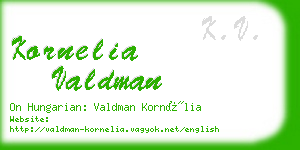 kornelia valdman business card
